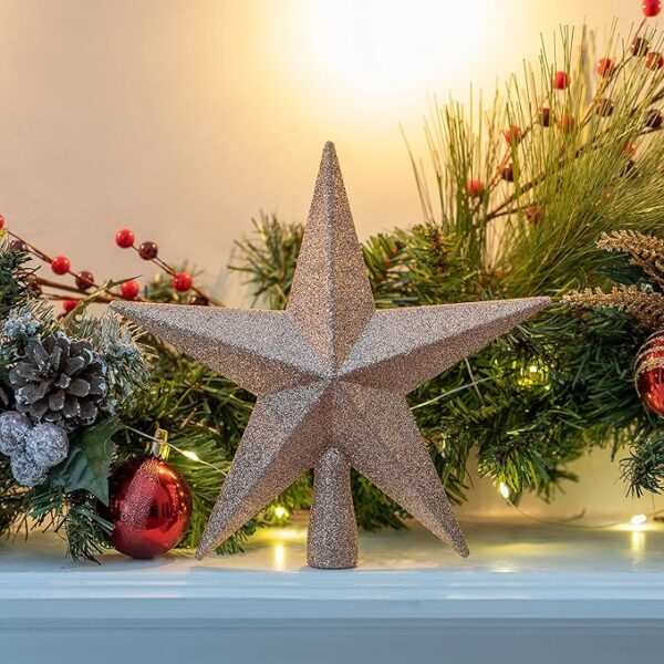 Ornativity Glitter Star Tree Topper - Christmas Decorative - Image 3